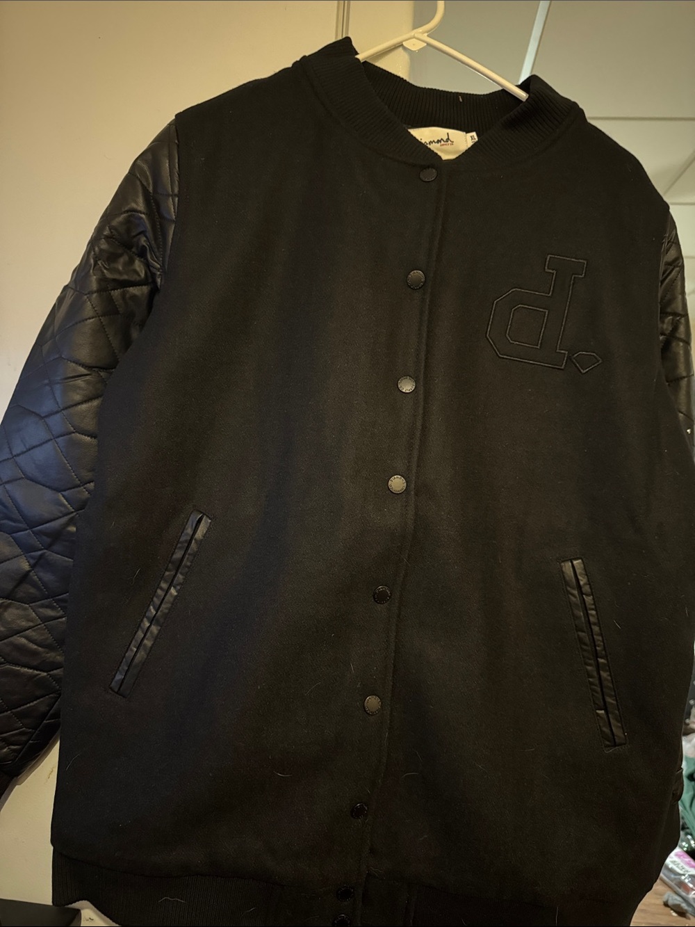 Diamond Supply Co. Black Varsity Button Up Jacket Brand New w/Tag